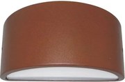 Lampada Applique Mezza Luna Chiusa Colore Corten per Esterno Linea Umbe Sovil...