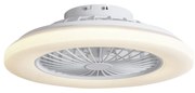 Ventilatore da soffitto bianco 48,5 cm con LED dimmerabile RGB con telecomando - Clemo