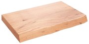 Ripiano muro marrone chiaro 60x40x6 cm massello rovere trattato
