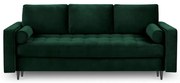 Divano letto in velluto verde Santo - Milo Casa
