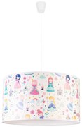 Duolla - Lampadario a sospensione per bambini PRINT M 1xE27/40W/230V diametro 35 cm principesse