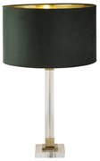 Lampada Da Scrivania Scarborough Cristallo Velluto Verde 1 Luce E27