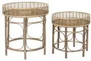 Tavolo Aggiuntivo DKD Home Decor Rattan (2 pcs)