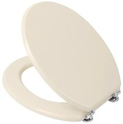 Copriwater universale in legno MDF champagne con cerniere regolabili