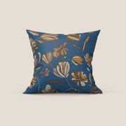 Omika collezione cuscini a fantasie multicolor in velluto impermeabile blu
