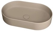 Lavabo da appoggio ovale in ceramica L 60 x P 20 x H 14 cm marrone