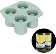 Stampo ghiaccio in silicone 4 cubi tondi