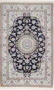 Nain Tappeto 260x160 Blu (Iran) Annodato A Mano