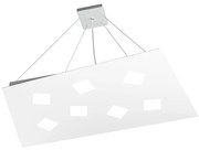 Sospensione Moderna Note Metallo Bianco 7 Luci Gx53