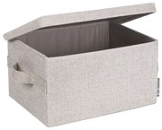 Scatola in tessuto beige con coperchio 35x19x26 cm Soft Storage - Bigso Box of Sweden