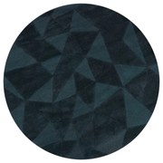 Tappeto rotondo color foglia di tè in lana tessuto a mano ø 160 cm Shard Teal – Flair Rugs