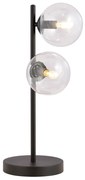 Lampada da Tavolo in Acciaio ROSSI LN2 GrafiteMieleTrasparente 2xE14