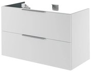 Mobile da bagno sotto lavabo Neo bianco laccato L 105 x H 64 x P 48 cm 2 cassetti, lavabo non incluso