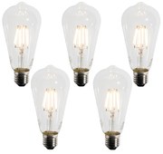 Set di 5 lampadine LED E27 A60 Sensore crepuscolare 4W 400 lm 2200K