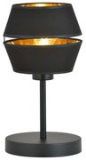 Lampada Da Tavolo Contemporanea 1 Luce Bellerofonte In Metallo Nero E Oro