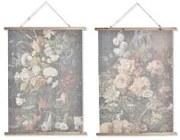 Quadro DKD Home Decor Fiori Moderno 75 x 2 x 100 cm (2 Unità)