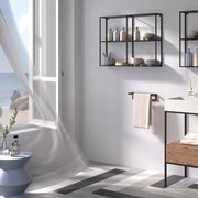 Mensola per bagno Outline L 80 cm nero