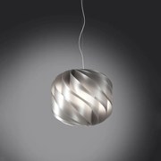 Sospensione Moderna Globe 2 Luci In Polilux Silver Made In Italy