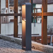 Lampioncino da giardino Darko Lindby, Alluminio / Grigio / Zincato, Alluminio, Moderno, Lampada LED da esterni