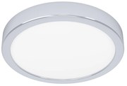 Plafoniera Moderna Fueva 5 Acciaio Cromo Led Integrato 17W 3000K Ip44