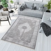 Esclusivo tappeto grigio con motivo orientale bianco Larghezza: 160 cm | Lunghezza: 230 cm