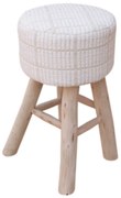 CASPER - sgabello in legno e lana 40 x 70