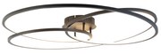 Plafoniera nera 78 cm incl. LED dimmerabile a 3 livelli - Rowin