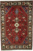 Shiraz Tappeto persiano 120x80 Rosso (Iran) Annodato A Mano