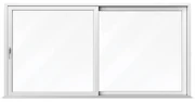Porta scorrevole 4 metri, PVC, aluplast Ideal Basic, bianco, 4000 x 2010 mm, 2 ante, alzante scorrevole a sinistra, configurazione individuale