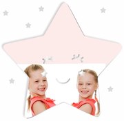 Specchio decorativo da parete per bambini con un allegro motivo a stella