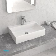 Lavabo D'Appoggio Da 51,5x36 Cm Finitura Bianco Lucido