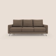 Klimt divano con 3 sedute allungabili e schienali in piuma d'oca in tessuto smacchiabile T05 marrone