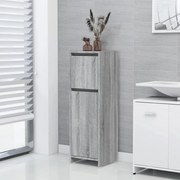 Armadietto bagno grigio sonoma 30x30x95 cm in legno multistrato