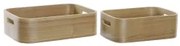 Set di Scatole Decorative DKD Home Decor Naturale Legno MDF 35,5 x 25 x 10 cm