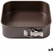 Stampo Removibile Pyrex Asimetria Quadrato Nero Metallo (4 Unità)