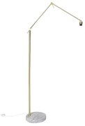 Lampada da terra moderna regolabile oro - Editor