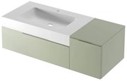 Mobile sottolavabo e lavabo Ginevra avocado L 120 x H 36 x P 51 cm