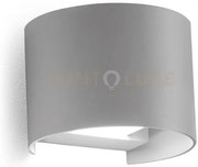 Ges872c- applique in alluminio e vetro colore grigio alluminio led ...