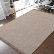 Tappeto marrone liscio semplice e pratico Larghezza: 80 cm | Lunghezza: 150 cm