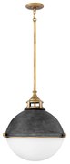 Lampadario Contemporaneo Fletcher Acciaio Zinco Antico Ottone 3 Luci E27