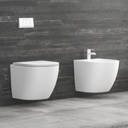 Kamalu - Sanitari sospesi senza brida colore bianco lucido | MIL-BL