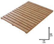 Pedana Doccia Rettangolare in Legno di Bamboo 54x68 cm