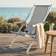 sdraio mare prendisole pieghevole in alluminio e textilene cm 98 x 67,5 x 106 h