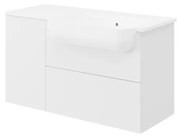 Mobile sottolavabo e lavabo Matrix bianco L 90 x H 50 x P 36.5 cm, 1 anta 1 cassetto