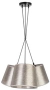 Duolla - Lampadario su filo ROSSA 3xE27/40W/230V argento