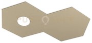 Hexagon applique-plafoniera 1 luce + 1 decorativo sabbia 1142-1l1d-sa