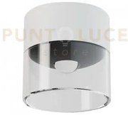 S214 faretto  bianco  a led 10w 3000k 720lm d.8cm in alluminio e ac...