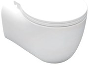 Vaso WC sospeso ergo lucido, sedile escluso P 51 x L 36.5 cm bianco