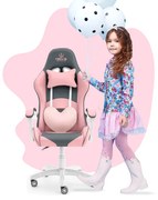 Sedia da gioco per bambini Rainbow grigio - rosa