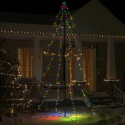 Albero di Natale a Cono con LED per Interni Esterni, Albero di Natale a Cono 360 LED per Interni Esterni 143x250 cm IV